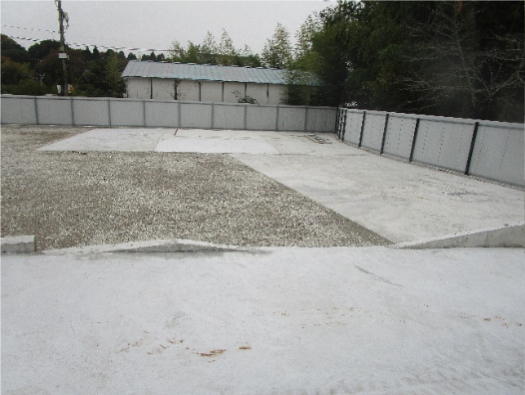 Sakura Industrial Yard — gravel yard and concrete entrance